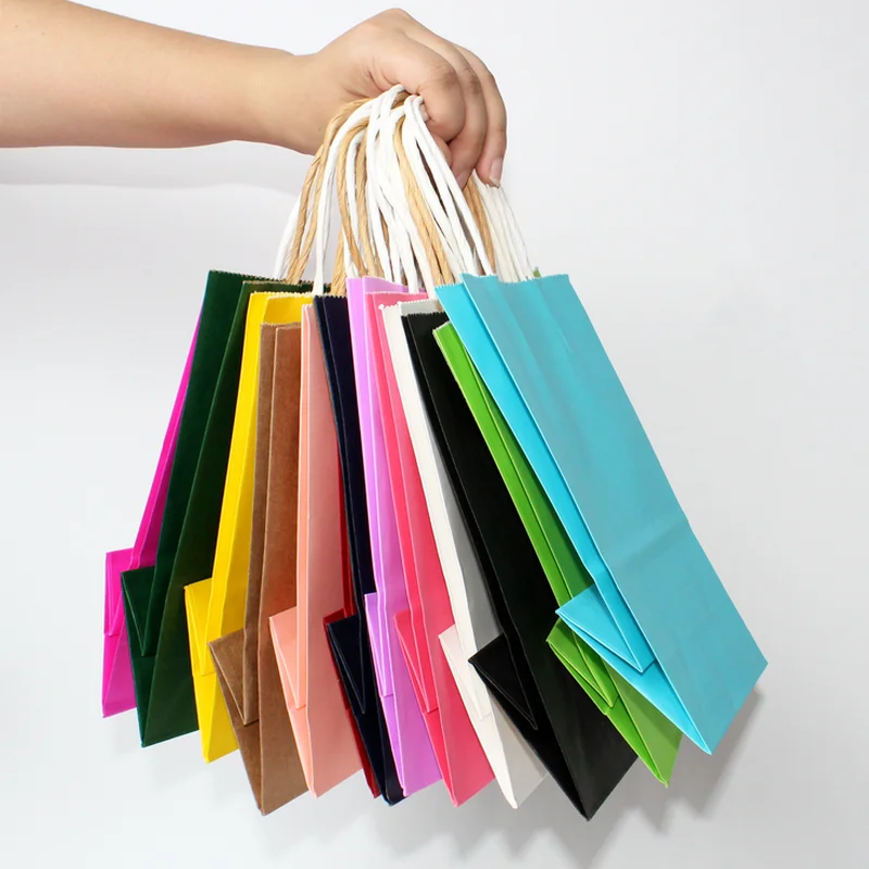 10/30/50pcs DIY Multifunction soft color paper bag with handles Festival gift bag shopping bags kraft paper packing bag
10/30/50pcs DIY Multifunction soft color paper bag with handles Festival gift bag shopping bags kraft paper packing bag