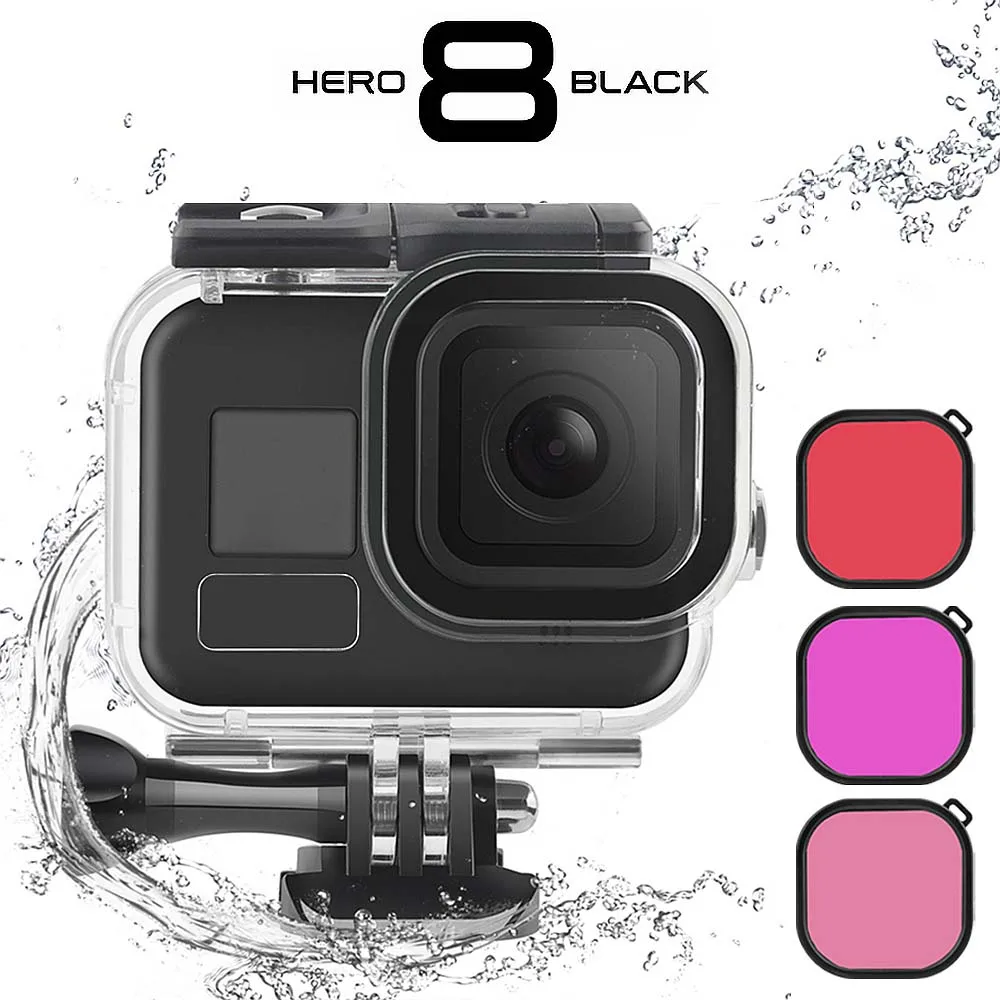 Водонепроницаемый чехол для GoPro Hero 8, 60 м, 3 цвета, красный, фиолетовый, розовый
Водонепроницаемый чехол для GoPro Hero 8, 60 м, 3 цвета, красный, фиолетовый, розовый