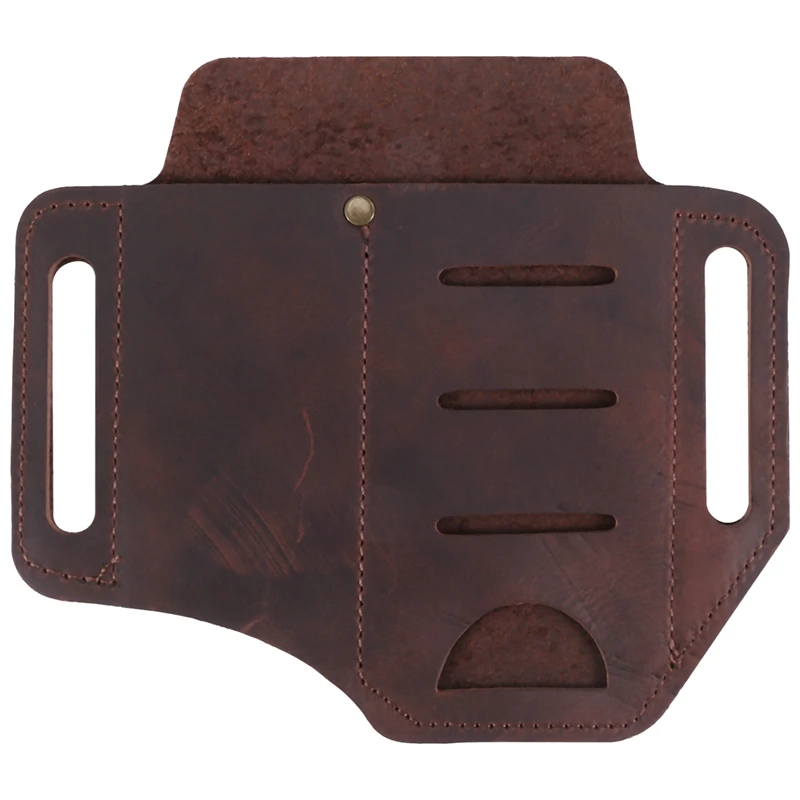 Pocket EDC Organizer Leather Slip Sheath With 2 Pockets For Knife/Tool/Flashlight/ Pen &EDC Gears Pocket
Pocket EDC Organizer Leather Slip Sheath With 2 Pockets For Knife/Tool/Flashlight/ Pen &EDC Gears Pocket