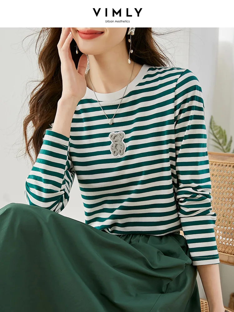 Vimly Stripe Tops T-shirt Vintage Casual Aesthetic 2023 Spring Long Sleeve Korean Fashion Bottom Shirt Tees Women Clothing V7859
Vimly Stripe Tops T-shirt Vintage Casual Aesthetic 2023 Spring Long Sleeve Korean Fashion Bottom Shirt Tees Women Clothing V7859