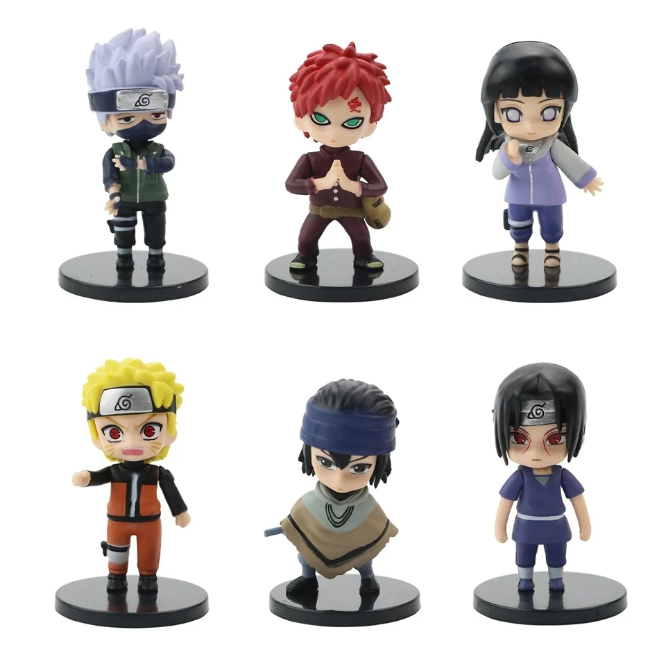 

Anime Figure Bandai Hot 12Pcs/Set Naruto Shippuden Hinata Sasuke Itachi Kakashi Gaara Q Version PVC Figures Toys Dolls Gifts