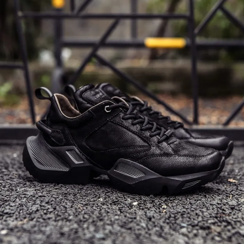 Designer Men Thick Platform Sneakers Gothic Genuine Leather Casual Shoes Outdoor Joggers Trainers Shoes Fashion Black Man Shoes
Designer Men Thick Platform Sneakers Gothic Genuine Leather Casual Shoes Outdoor Joggers Trainers Shoes Fashion Black Man Shoes