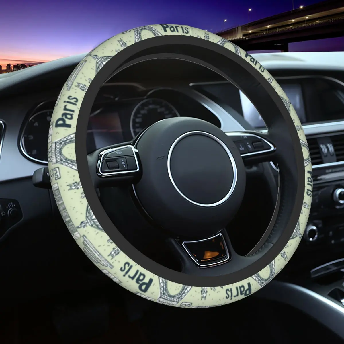 37-38 Car Steering Wheel Cover Eiffel Tower Envelope Anti-slip Vintage Car-styling Colorful Automobile Accessory
37-38 Car Steering Wheel Cover Eiffel Tower Envelope Anti-slip Vintage Car-styling Colorful Automobile Accessory