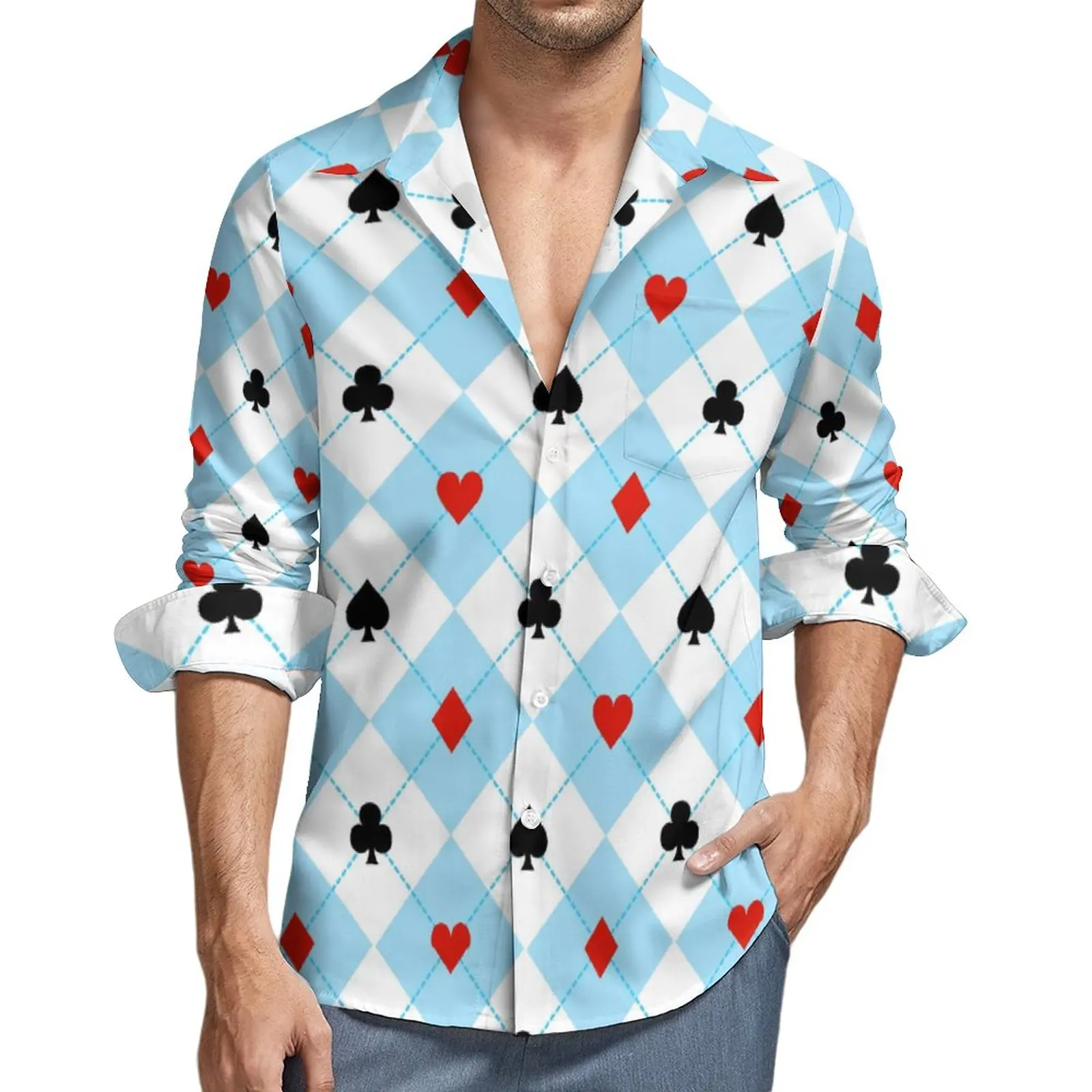 Poker Heart Casual Shirts Men Playing Cards Suit Symbols Shirt Long Sleeve Fashion Stylish Blouses Autumn Pattern Tops Plus Size
Poker Heart Casual Shirts Men Playing Cards Suit Symbols Shirt Long Sleeve Fashion Stylish Blouses Autumn Pattern Tops Plus Size