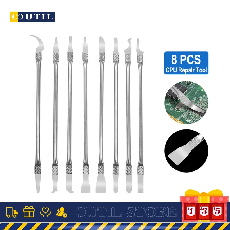 Phone Repair Tools Kit Disassembly Blades Pry Opening CPU Pry Knife Motherboard Chips PCB Repairing Removal Hand Tool Universal
Phone Repair Tools Kit Disassembly Blades Pry Opening CPU Pry Knife Motherboard Chips PCB Repairing Removal Hand Tool Universal