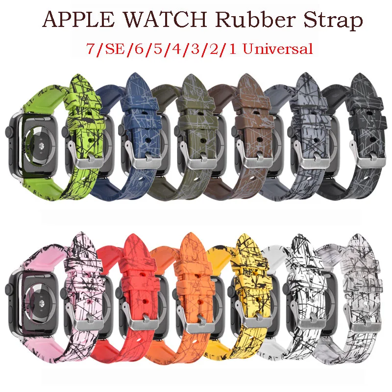 Ремешок резиновый для Apple Watch Band 44 мм 40 мм 38 мм 42 мм 41 мм 45 мм 
Ремешок резиновый для Apple Watch Band 44 мм 40 мм 38 мм 42 мм 41 мм 45 мм