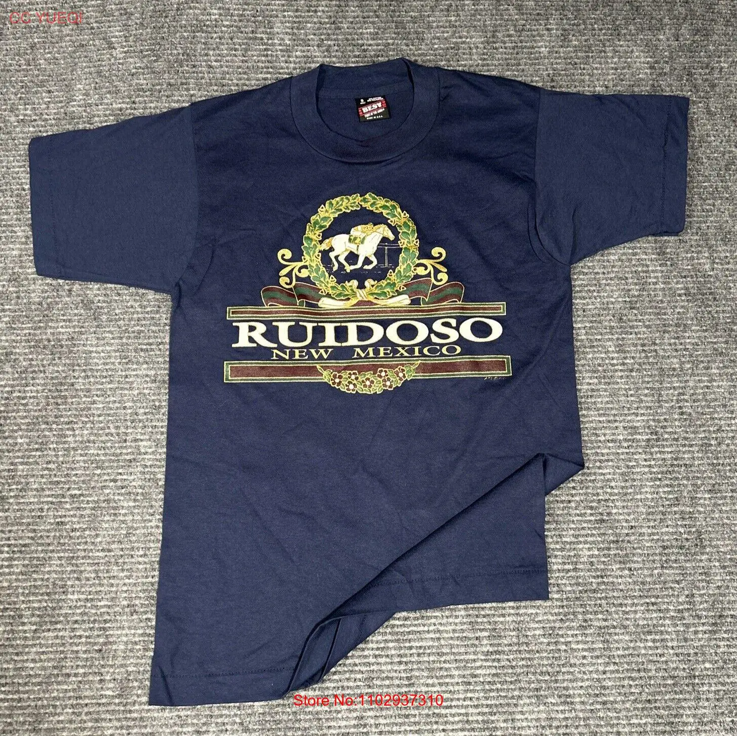 Винтажная Футболка Ruidoso с рисунком из новой мексиканской лошади для взрослых