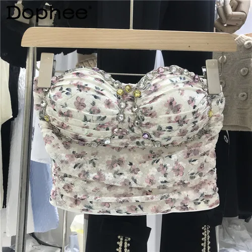 Crop Top 2022 Summer New Floral Strapless Fresh Heavy Industry Beads Diamond-Embedded Slim Lace Camisole for Women Slimming
Crop Top 2022 Summer New Floral Strapless Fresh Heavy Industry Beads Diamond-Embedded Slim Lace Camisole for Women Slimming