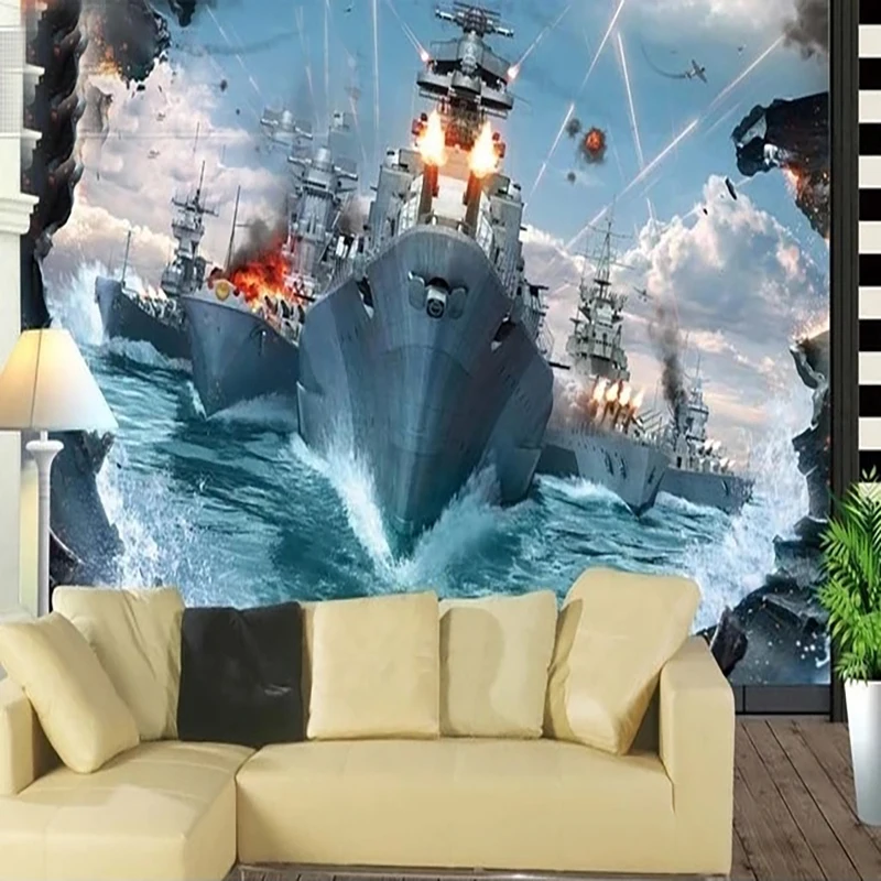 

Пользовательские 3D обои мультфильм морской корабль фото настенные фрески дети спальня исследование фон стены домашний декор Papier Peint