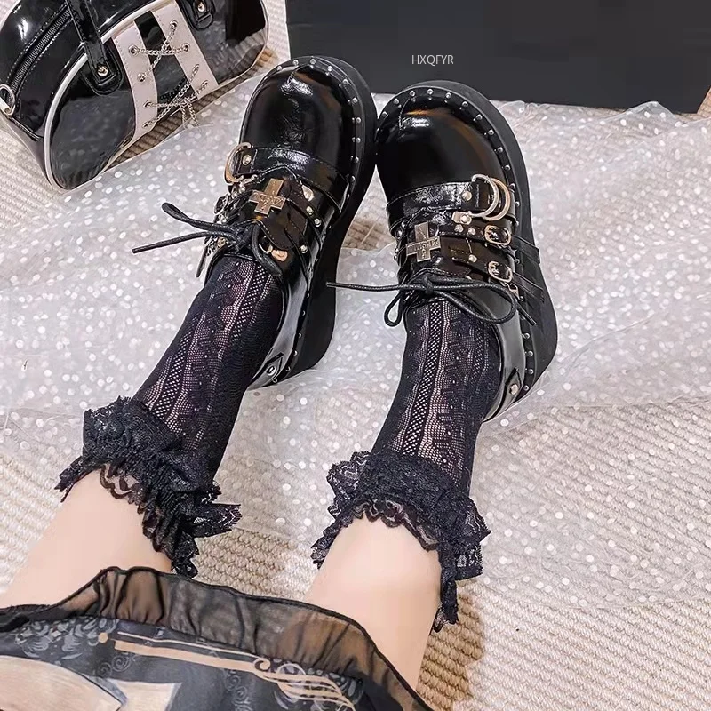 Maogu Women's JK Uniform Pumps Wedges High Heels Platform Pumps Female Gothic Girls Lolita Punk Shoes Heel Sweet Cute Mary Janes
Maogu Women's JK Uniform Pumps Wedges High Heels Platform Pumps Female Gothic Girls Lolita Punk Shoes Heel Sweet Cute Mary Janes