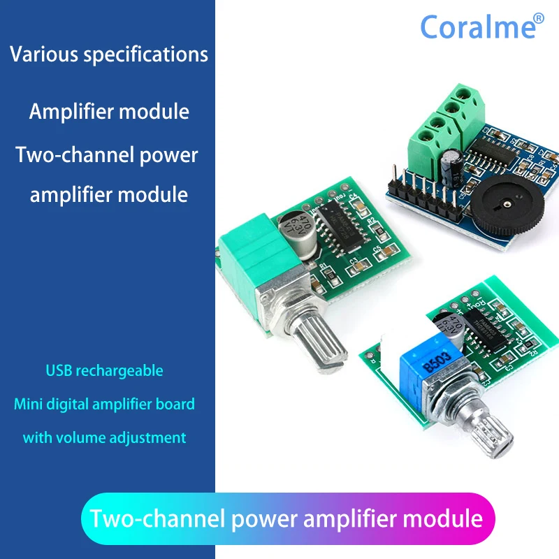 PAM8403 Miniature Digital Power Amplifier Board mini 5V Small Power Amplifier Board two Channels With Volume Adjustment Two-chan 
PAM8403 Miniature Digital Power Amplifier Board mini 5V Small Power Amplifier Board two Channels With Volume Adjustment Two-chan