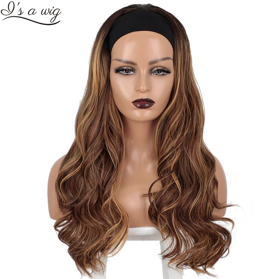 I's a wig длинные волнистые коричневые смешанные светлые парик с головной
