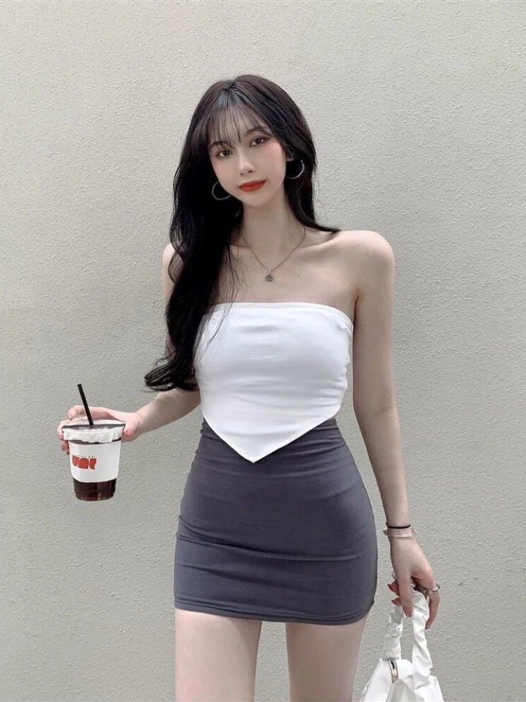 Sweet Wrapped Chest Female High Waist Thin Hot Girl Irregular Autumn Base Tank Tops Cotton Sexy Korean Women
Sweet Wrapped Chest Female High Waist Thin Hot Girl Irregular Autumn Base Tank Tops Cotton Sexy Korean Women