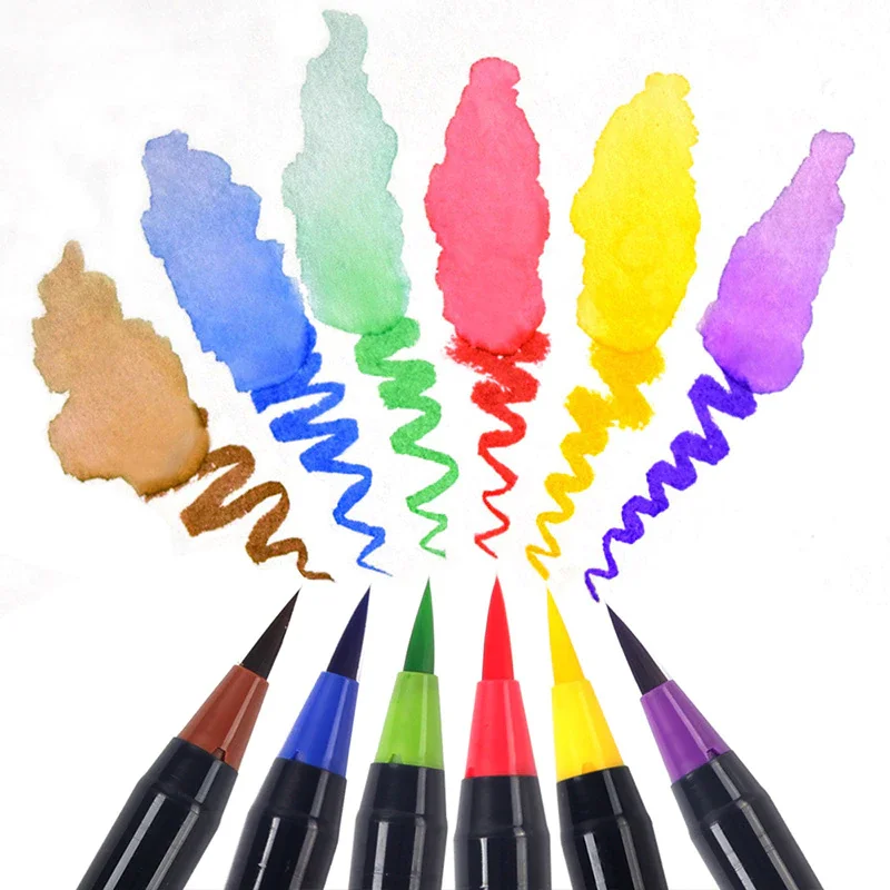 Colored Markers Art Marker Watercolor Brush Pens For School Supplies Stationery Drawing Coloring Books Manga Calligraphy 20PCS
Colored Markers Art Marker Watercolor Brush Pens For School Supplies Stationery Drawing Coloring Books Manga Calligraphy 20PCS