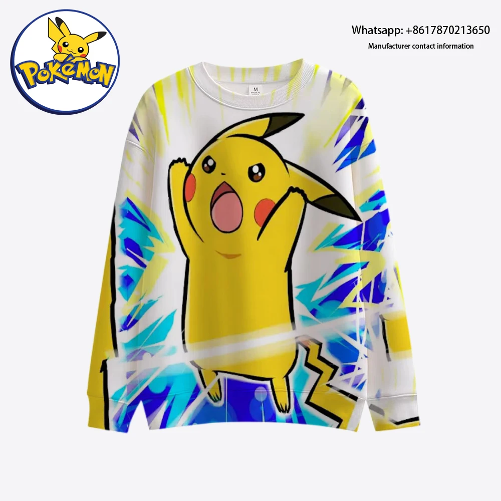 Spring and Autumn Fashion Pikachu Sweatshirt Boys and Girls Long Sleeve Sweatshirt Children's Cartoon Leisure 4-14 Year Old Clot 
Spring and Autumn Fashion Pikachu Sweatshirt Boys and Girls Long Sleeve Sweatshirt Children's Cartoon Leisure 4-14 Year Old Clot