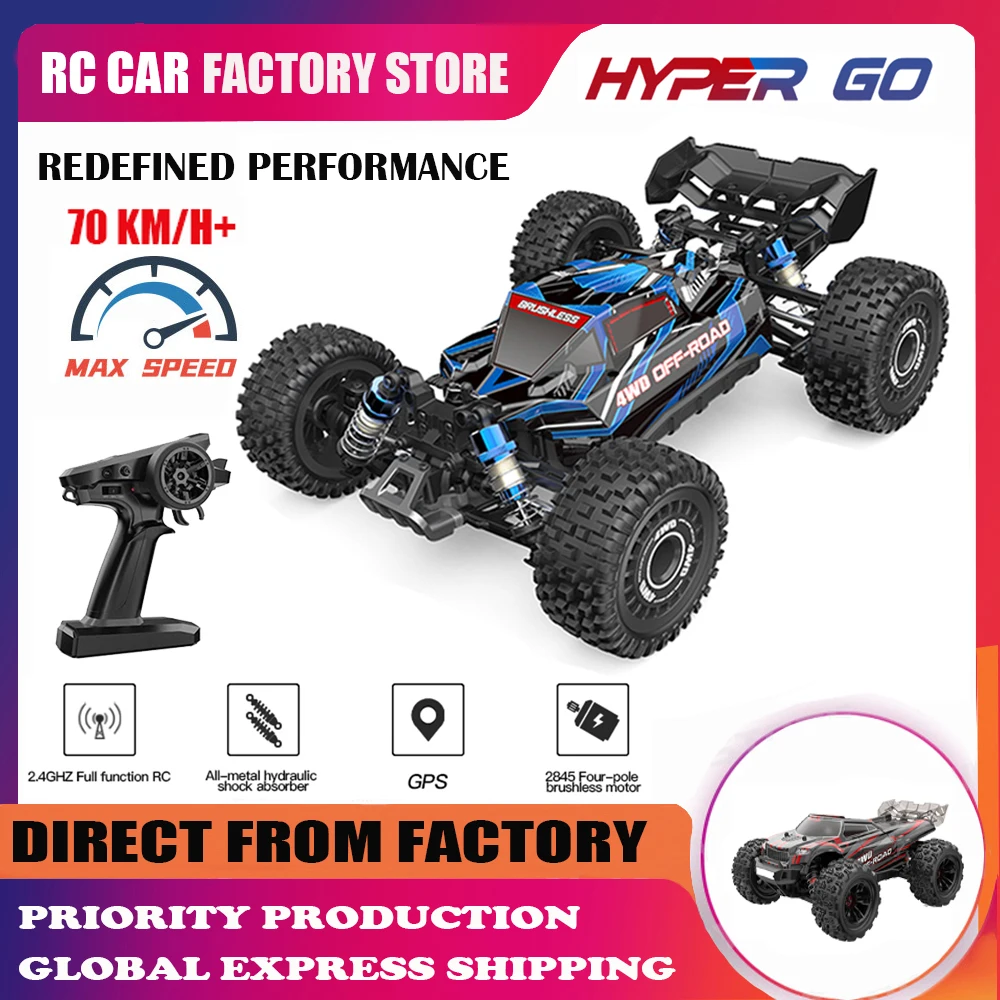 

MJX Hyper Go 16207 16208 16210 70KM/H Brushless 1/16 RC Car 4WD High Speed Off-Road RC Drift Truck for Kids VS WLtoys 144010 Toy