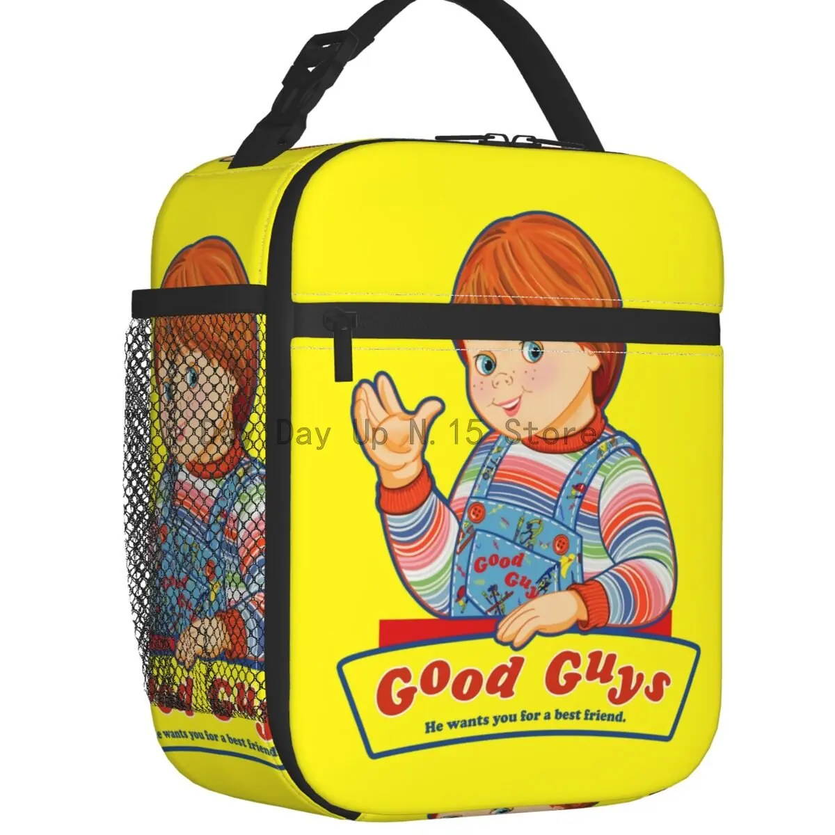 Child's Play Good Guys Insulated Lunch Bags for Women Chucky Portable Thermal Cooler Bento Box School
Child's Play Good Guys Insulated Lunch Bags for Women Chucky Portable Thermal Cooler Bento Box School