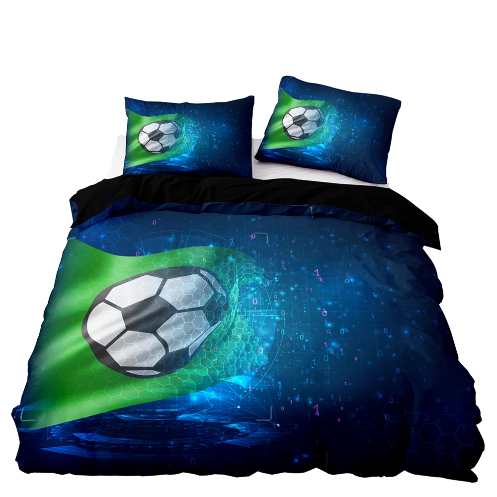 Football Sport print Bedding Set Modern Blue Green Duvet Cover for Double Queen King Full Size Hot Popular Soft with Pillowcase
Football Sport print Bedding Set Modern Blue Green Duvet Cover for Double Queen King Full Size Hot Popular Soft with Pillowcase