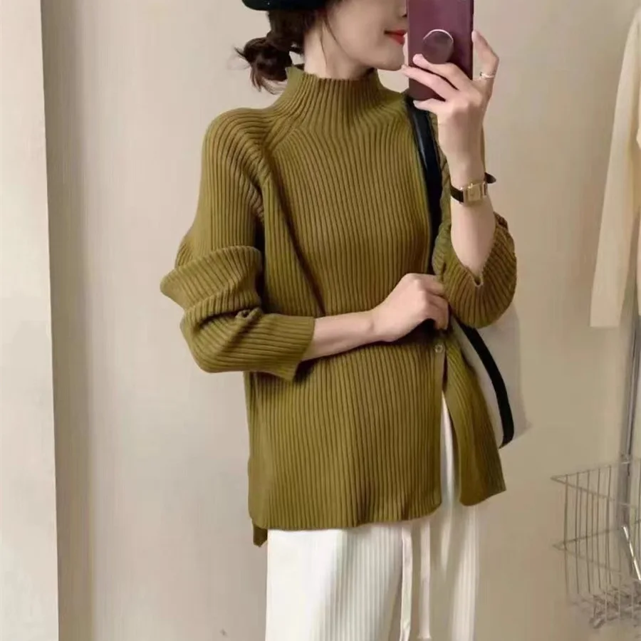 Underlay Women's Autumn/Winter 2023 New Design Sense Korean Solid Color Pullover Sweater
Underlay Women's Autumn/Winter 2023 New Design Sense Korean Solid Color Pullover Sweater