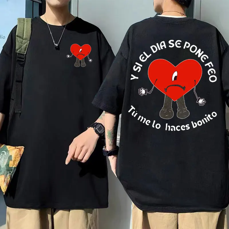 Men Bad Bunny UN VERANO SIN TI Music Album T-shirts Y Si El Dir Se Pone Feo Tu Me Lo Haces Bonito Love Eyes Graphic Print Tshirt
Men Bad Bunny UN VERANO SIN TI Music Album T-shirts Y Si El Dir Se Pone Feo Tu Me Lo Haces Bonito Love Eyes Graphic Print Tshirt