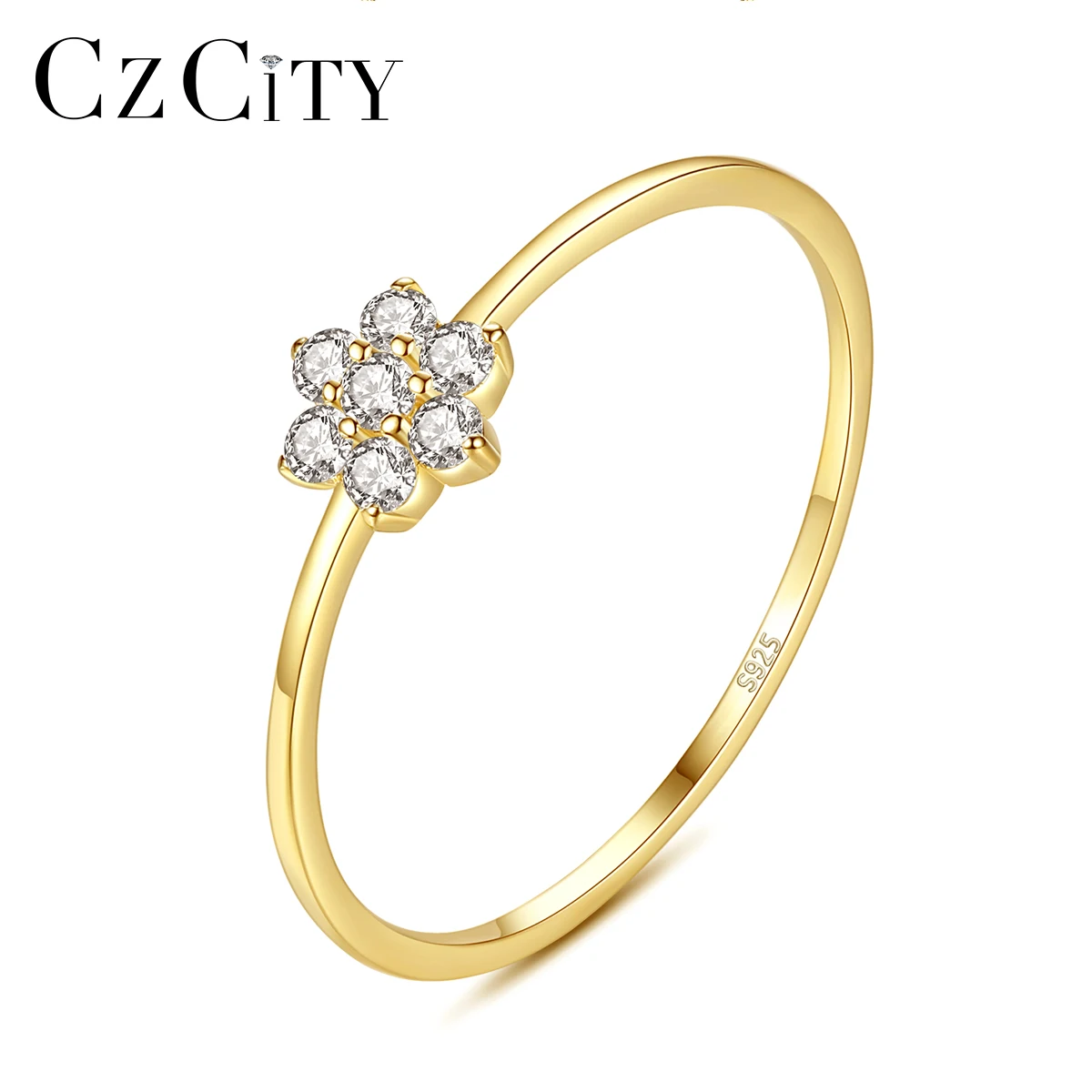 CZCITY New 14K Gold Plated CZ Promise Wedding Engagement Rings for Women Fine Jewelry 925 Sterling Silver Sun Flower Bague Gifts
CZCITY New 14K Gold Plated CZ Promise Wedding Engagement Rings for Women Fine Jewelry 925 Sterling Silver Sun Flower Bague Gifts