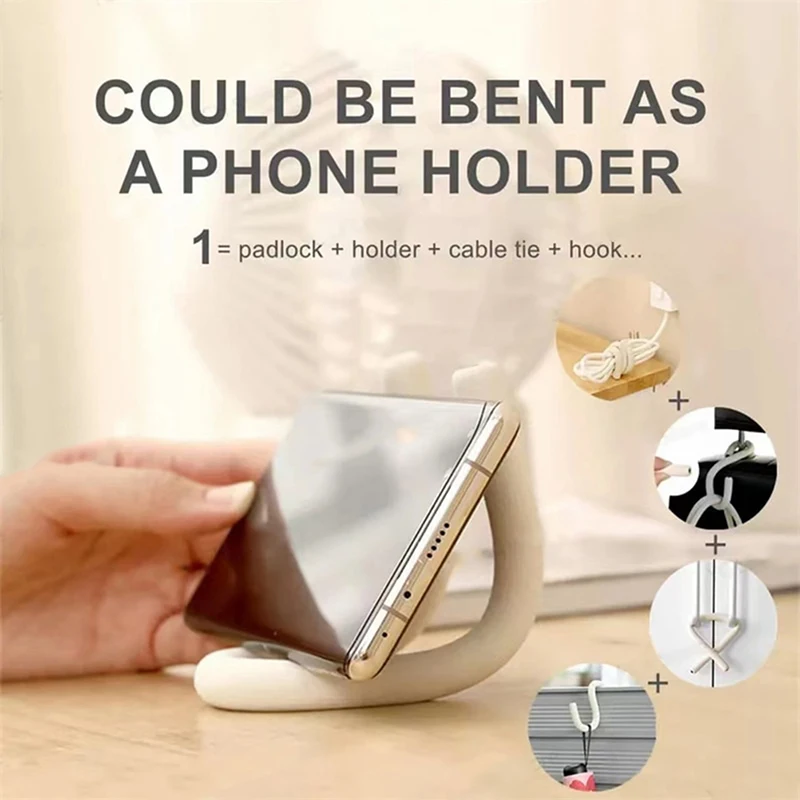 Home Daily Use Portable Free Bending Diy Hook Desktop Phone Holder Simple Padlock Multi-Functional S-Shaped Storage Organizer
Home Daily Use Portable Free Bending Diy Hook Desktop Phone Holder Simple Padlock Multi-Functional S-Shaped Storage Organizer
