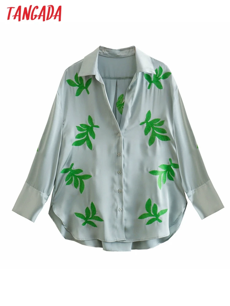 Tangada Women Retro Embroidery Oversized Blouse Shirt Long Sleeve 2022 Chic Female Shirt Tops 6P80 
Tangada Women Retro Embroidery Oversized Blouse Shirt Long Sleeve 2022 Chic Female Shirt Tops 6P80