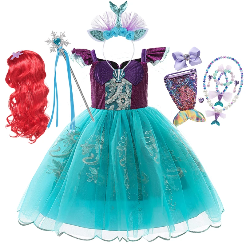 Girl Mermaid Dress Princess Ariel Kids Halloween Cosplay Charm Costume Children Carnival Birthday Party Clothing
Girl Mermaid Dress Princess Ariel Kids Halloween Cosplay Charm Costume Children Carnival Birthday Party Clothing