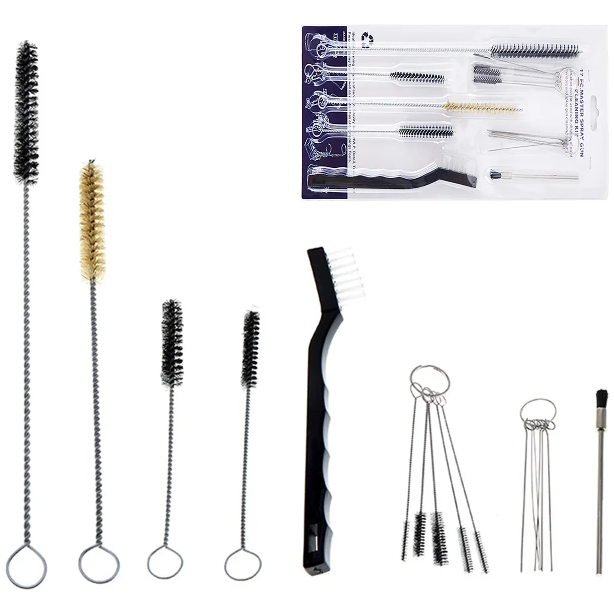 Kit de nettoyage d'aérographe, 17 pièces, aiguille et brosse en acier inoxydable, Pot de pulvérisation en verre Durable
Kit de nettoyage d'aérographe, 17 pièces, aiguille et brosse en acier inoxydable, Pot de pulvérisation en verre Durable