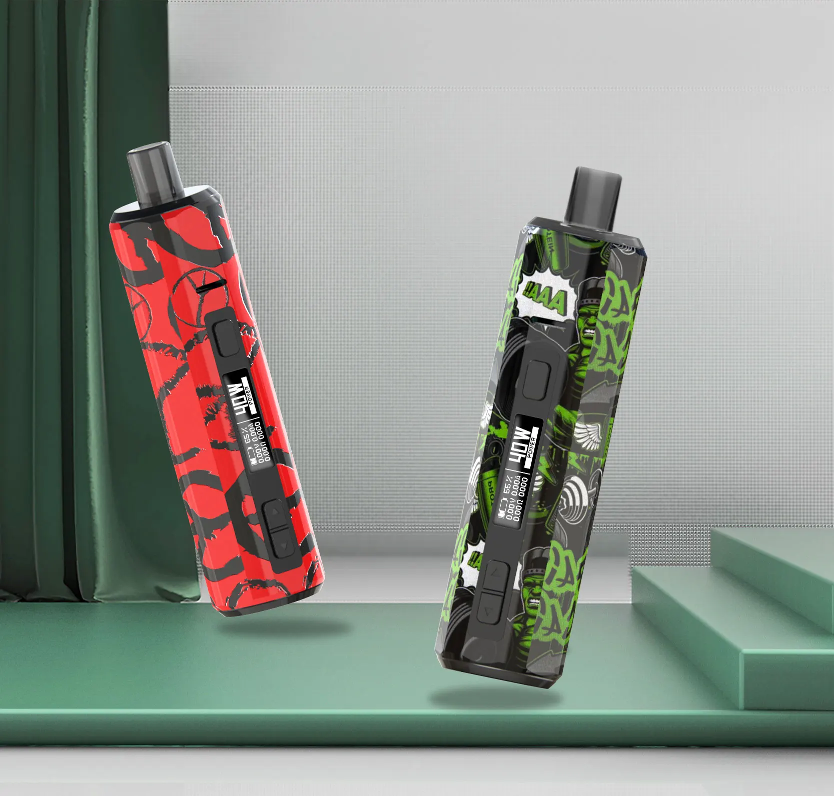 

Hugo Vapor Boxer AIO Kit vape pen Electronic Cigarettes 1500mAh Build-in Battery 40w Pod Mod E Hookah kit Vaping Starter Kits