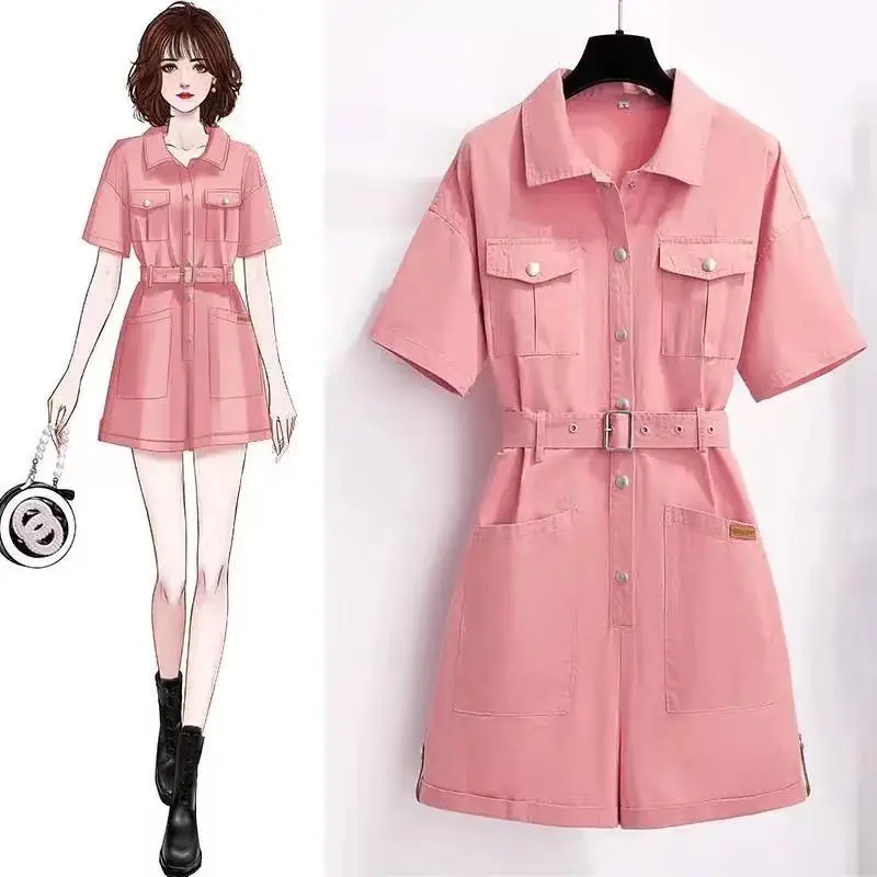 Women 2022 Summer New Fashion Rompers Female High Waist with Sashes Overalls Ladies Short Sleeve Wide Leg Shorts Playsuits P34
Women 2022 Summer New Fashion Rompers Female High Waist with Sashes Overalls Ladies Short Sleeve Wide Leg Shorts Playsuits P34