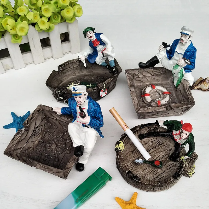 Resin retro ashtray pirate captain sailor storage tank creative gift home decoration ornaments
Resin retro ashtray pirate captain sailor storage tank creative gift home decoration ornaments