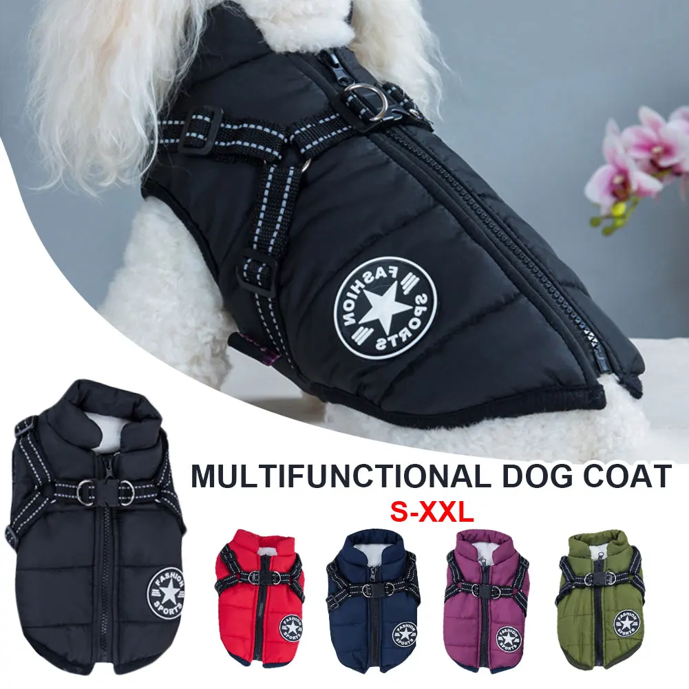 Dog Jacket Winter Coat for Dogs Waterproof Windproof Pet Jacket for Hiking Camping with Zipper
Dog Jacket Winter Coat for Dogs Waterproof Windproof Pet Jacket for Hiking Camping with Zipper