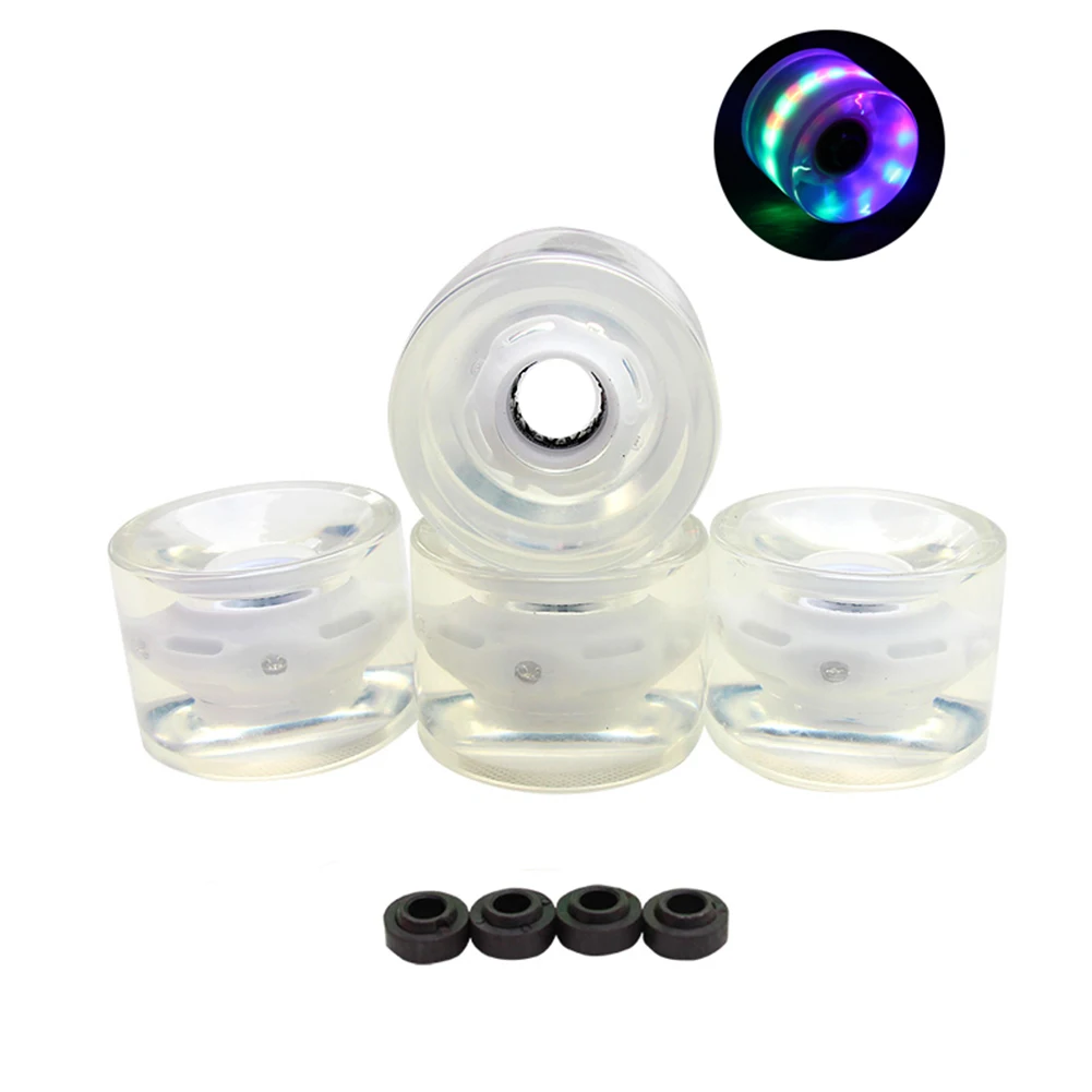 4Pcs PU Wheels Skateboard Longboard Street Skate LED Wheels 70x51mm With Spacers Roller Skating Skate Board Accessories
4Pcs PU Wheels Skateboard Longboard Street Skate LED Wheels 70x51mm With Spacers Roller Skating Skate Board Accessories