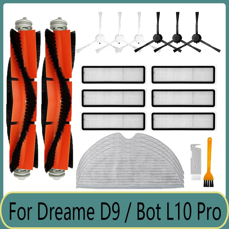 Replacement For Dreame D9 Max Bot L10 Pro Hepa Filter Mop Cloth Main Side Brush Robot Vacuum Cleaner Parts Accessories Kit 
Replacement For Dreame D9 Max Bot L10 Pro Hepa Filter Mop Cloth Main Side Brush Robot Vacuum Cleaner Parts Accessories Kit