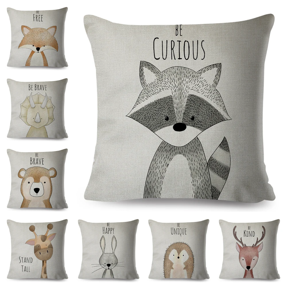 Cute Animal Nordic Style Be Brave Zebra Hippo Giraffe Pillow Case Decor Cushion Cover for Sofa Lion Fox Polyester Pillowcase
Cute Animal Nordic Style Be Brave Zebra Hippo Giraffe Pillow Case Decor Cushion Cover for Sofa Lion Fox Polyester Pillowcase