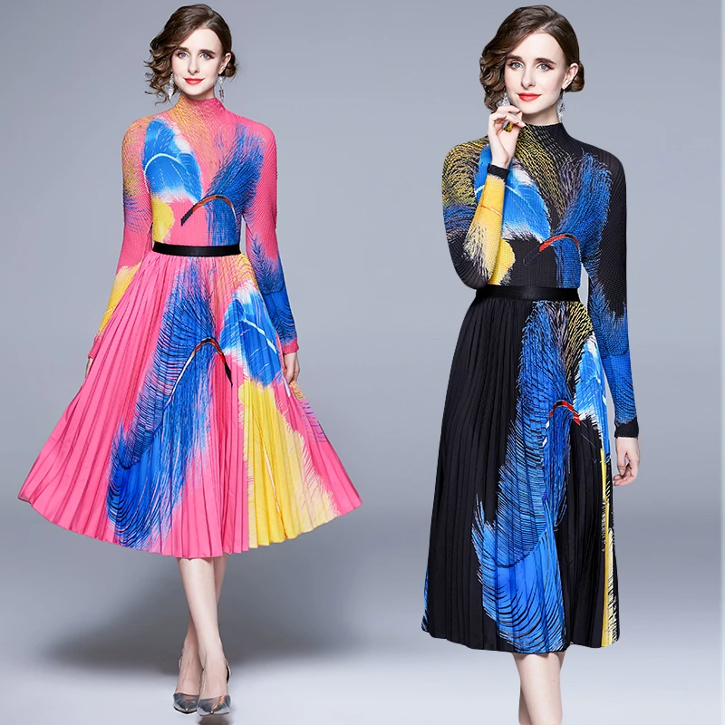 JAMERARY Spring Fall Runway 2 Piece Women Sets Colorful Floral Print Top Long Sleeve Shirt Blouse Midi Pleated Skirt Suit Outfit
JAMERARY Spring Fall Runway 2 Piece Women Sets Colorful Floral Print Top Long Sleeve Shirt Blouse Midi Pleated Skirt Suit Outfit