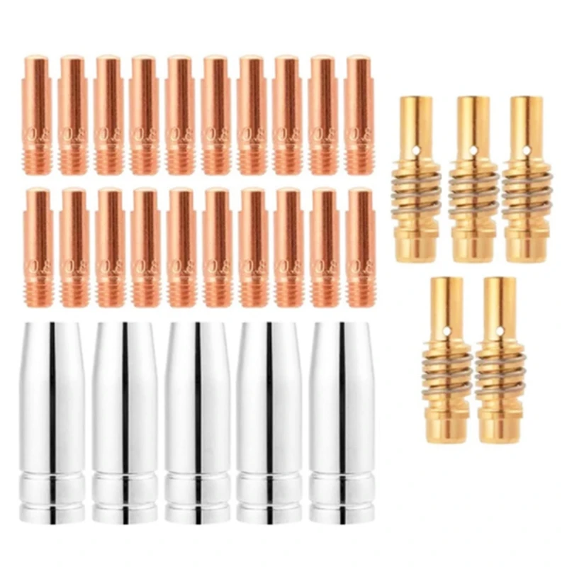 30Pcs 15AK Welding Torch Consumables 0.8Mm MIG Torch Gas Nozzle Tip Holder Of 15AK MIG Welding Torch
30Pcs 15AK Welding Torch Consumables 0.8Mm MIG Torch Gas Nozzle Tip Holder Of 15AK MIG Welding Torch