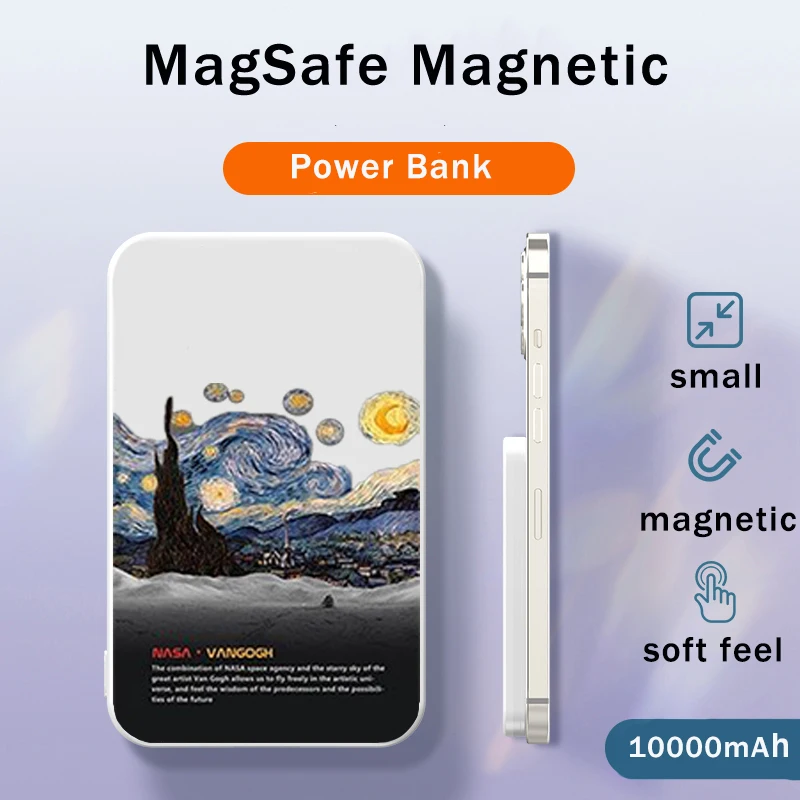Fast Wireless Van Gogh Landscape Magnetic Power Bank10000 mAh 5000mAh Portable Chargers External Auxiliary Battery
Fast Wireless Van Gogh Landscape Magnetic Power Bank10000 mAh 5000mAh Portable Chargers External Auxiliary Battery