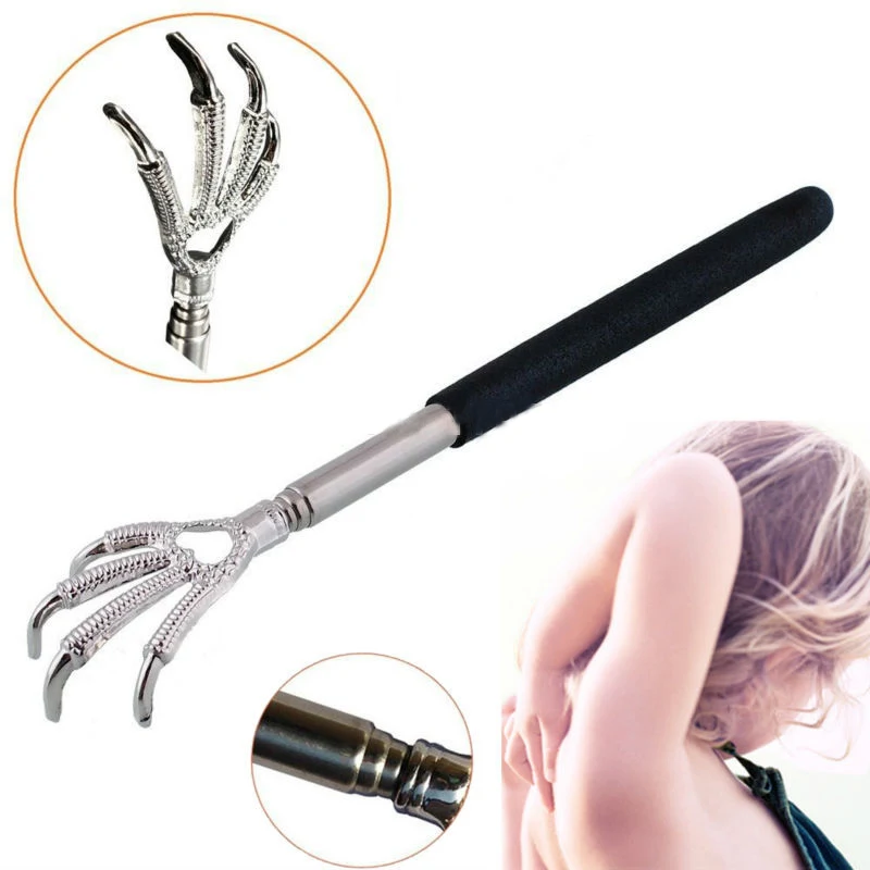 

Practical Handy Stainless Pen Clip Back Scratcher Telescopic Pocket Scratching Massage Kit Bear Claw New Back Scratcher