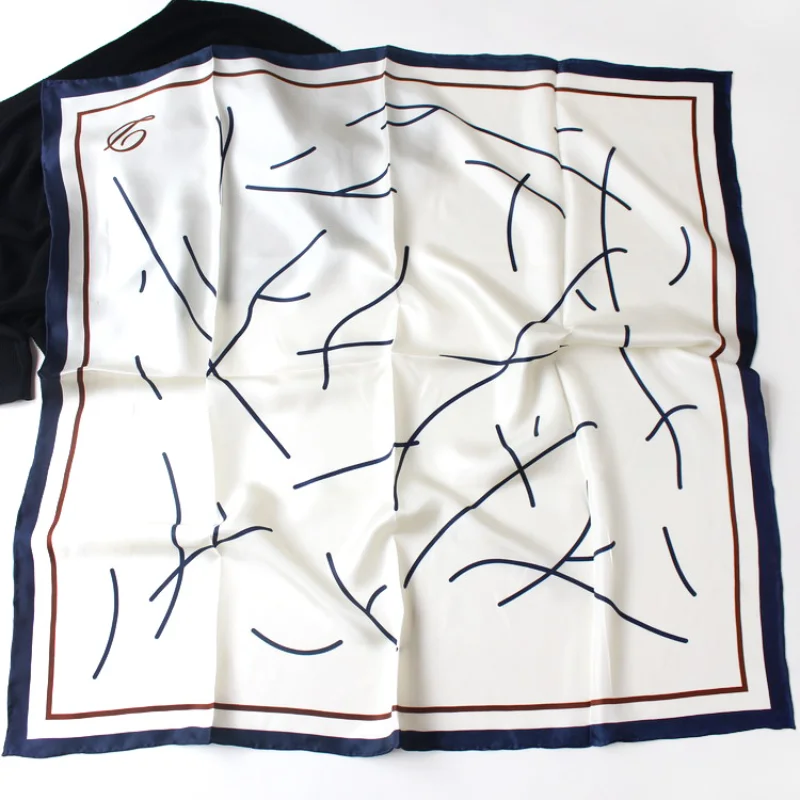 Luxury Women Scarf Pearl White Simple Lines Design Silk Twill Scarves Fashion Versatile Shawl Neck Scarf 90cm Printed Hijab
Luxury Women Scarf Pearl White Simple Lines Design Silk Twill Scarves Fashion Versatile Shawl Neck Scarf 90cm Printed Hijab