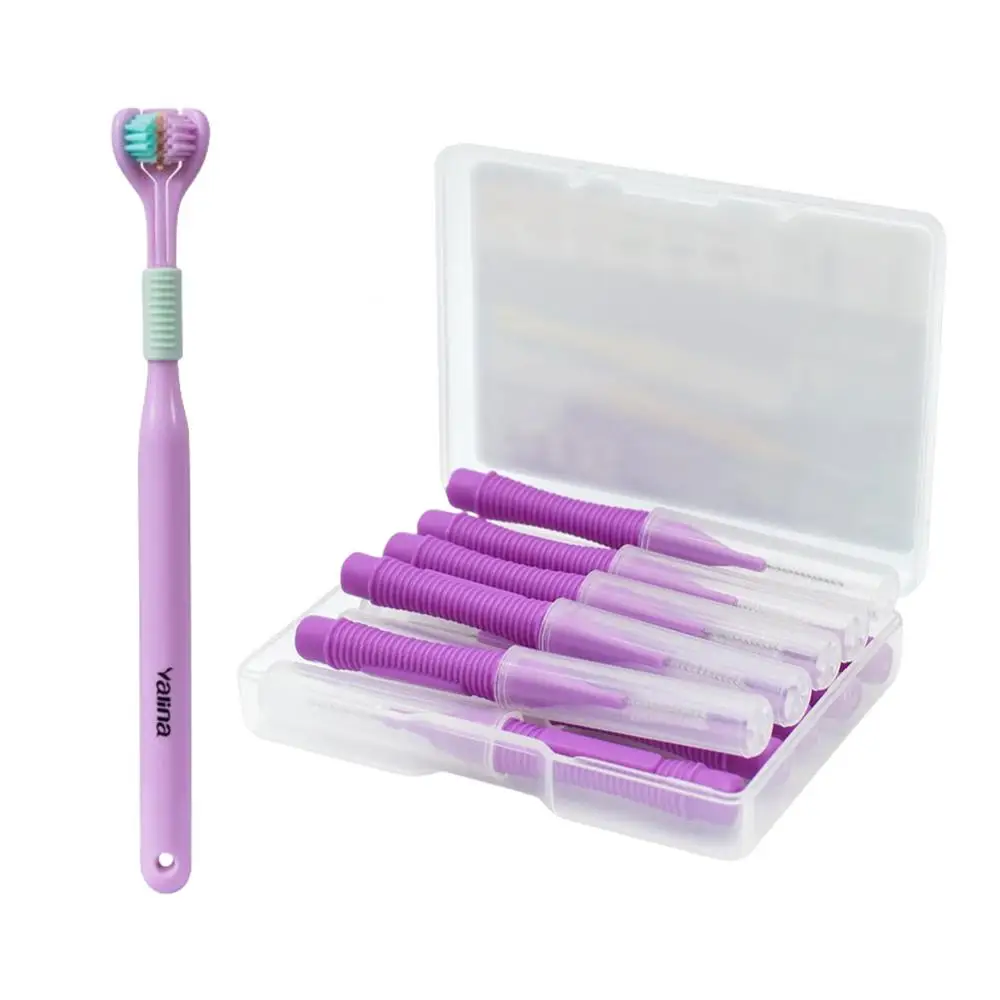 Clean Tongue Coating Three Heads L-shaped Interdental Brush Oral Care Type L Toothbrush Interdental Brush Fresh Breath 
Clean Tongue Coating Three Heads L-shaped Interdental Brush Oral Care Type L Toothbrush Interdental Brush Fresh Breath
