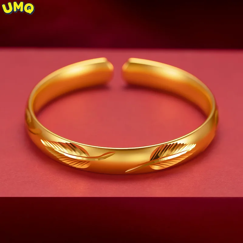 Luxury Same Gold Antique Feather Bracelet Vietnam Glod Sand Boutique Pearl Nickel Sky Star Dragon and Phoenix Open Bracelet
Luxury Same Gold Antique Feather Bracelet Vietnam Glod Sand Boutique Pearl Nickel Sky Star Dragon and Phoenix Open Bracelet