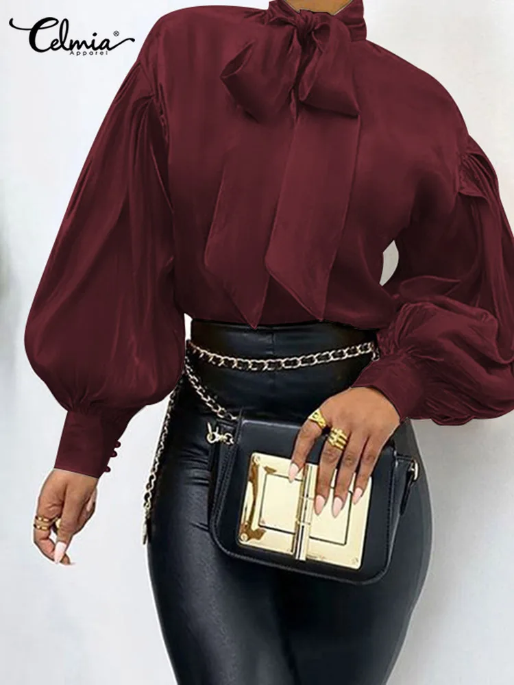 Блузка Celmia женская с бантом на воротнике, рубашка с рукавами-фонариками для работы в офисе, элегантный модвечерние вечерний Топ, лето 2022
Блузка Celmia женская с бантом на воротнике, рубашка с рукавами-фонариками для работы в офисе, элегантный модвечерние вечерний Топ, лето 2022