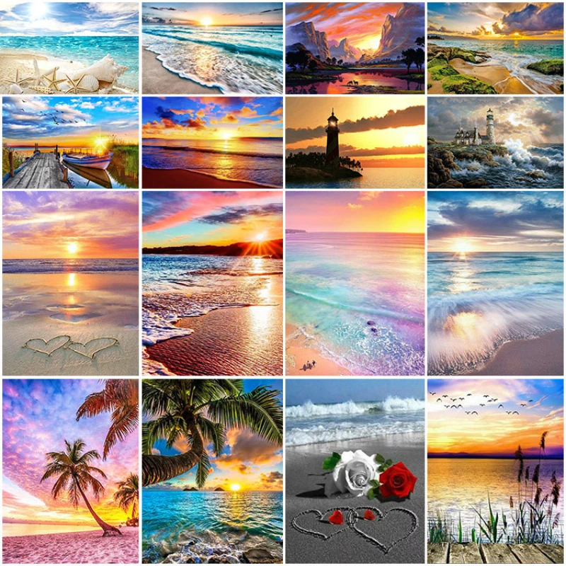 Landscape 5D Diamond Painting Kits Seaside Sunset Scenery Diamond Mosaic Beach Rhinestone Embroidery DIY Home Decor Mosaic Gifts
Landscape 5D Diamond Painting Kits Seaside Sunset Scenery Diamond Mosaic Beach Rhinestone Embroidery DIY Home Decor Mosaic Gifts