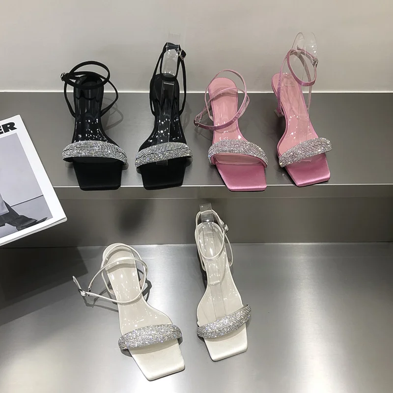 Женские босоножки, Новинка лета 2022, стразы, туфли на высоком каблуке-шпильке с открытым носком, женские туфли и сандалии 
Женские босоножки, Новинка лета 2022, стразы, туфли на высоком каблуке-шпильке с открытым носком, женские туфли и сандалии