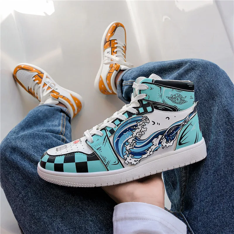Kimetsu No Yaiba Anime AJ Men's Shoes Youth Cartoon Student Trendy Board Shoes Fashion High-Top Fashion Shoes Autumn Tide Shoes 
Kimetsu No Yaiba Anime AJ Men's Shoes Youth Cartoon Student Trendy Board Shoes Fashion High-Top Fashion Shoes Autumn Tide Shoes