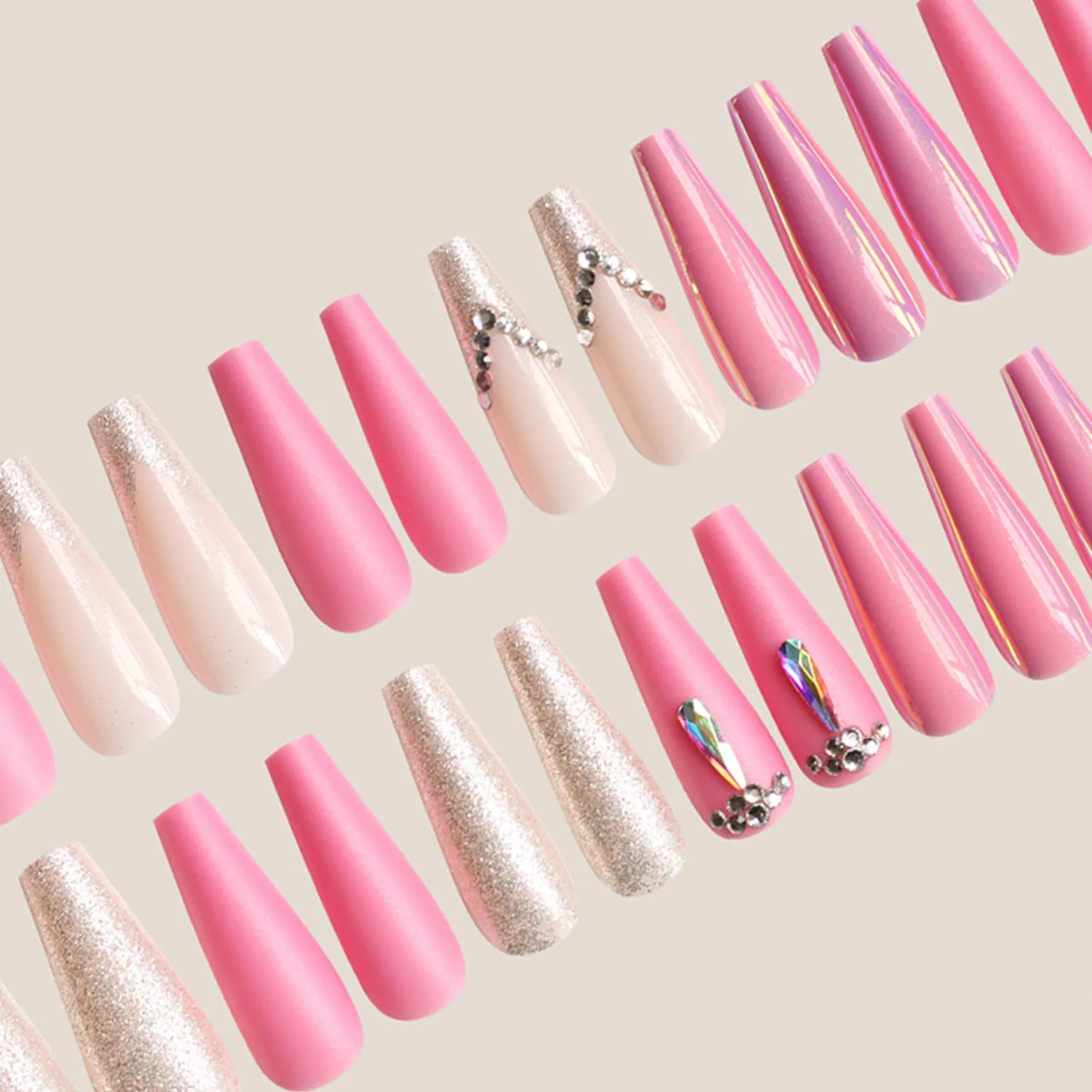 24/30Pcs False Nails with Butterfly Rhinestone Designs Press on Nails Long Coffin Fake Nails Manicure Nail Art Tips with Glue
24/30Pcs False Nails with Butterfly Rhinestone Designs Press on Nails Long Coffin Fake Nails Manicure Nail Art Tips with Glue