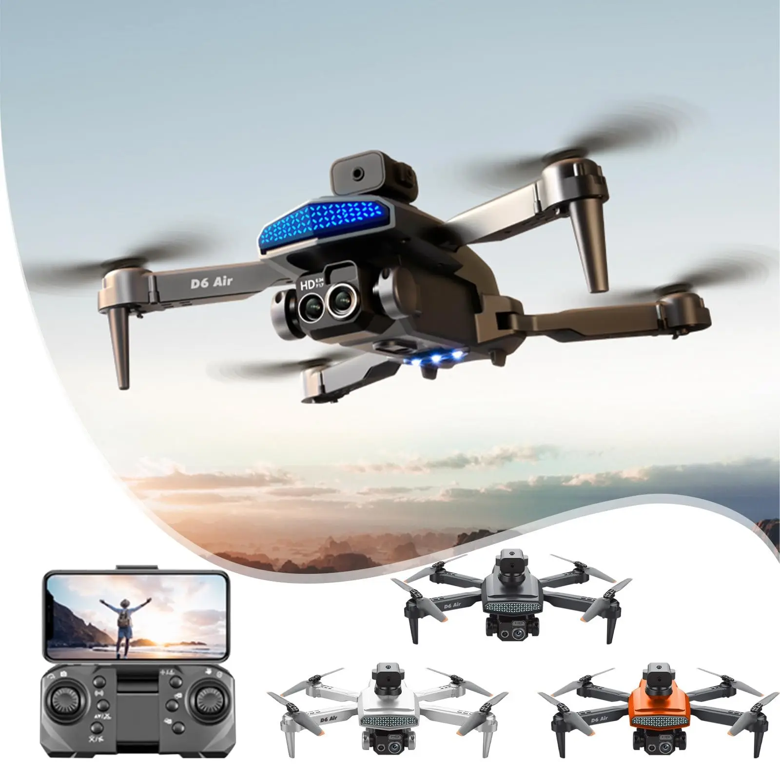 4k HD Drone Aerial Photography Professional Dual Camera Quadcopter Remote Control Helicopter Avoid Obstacles Beginner'S Drone
4k HD Drone Aerial Photography Professional Dual Camera Quadcopter Remote Control Helicopter Avoid Obstacles Beginner'S Drone
