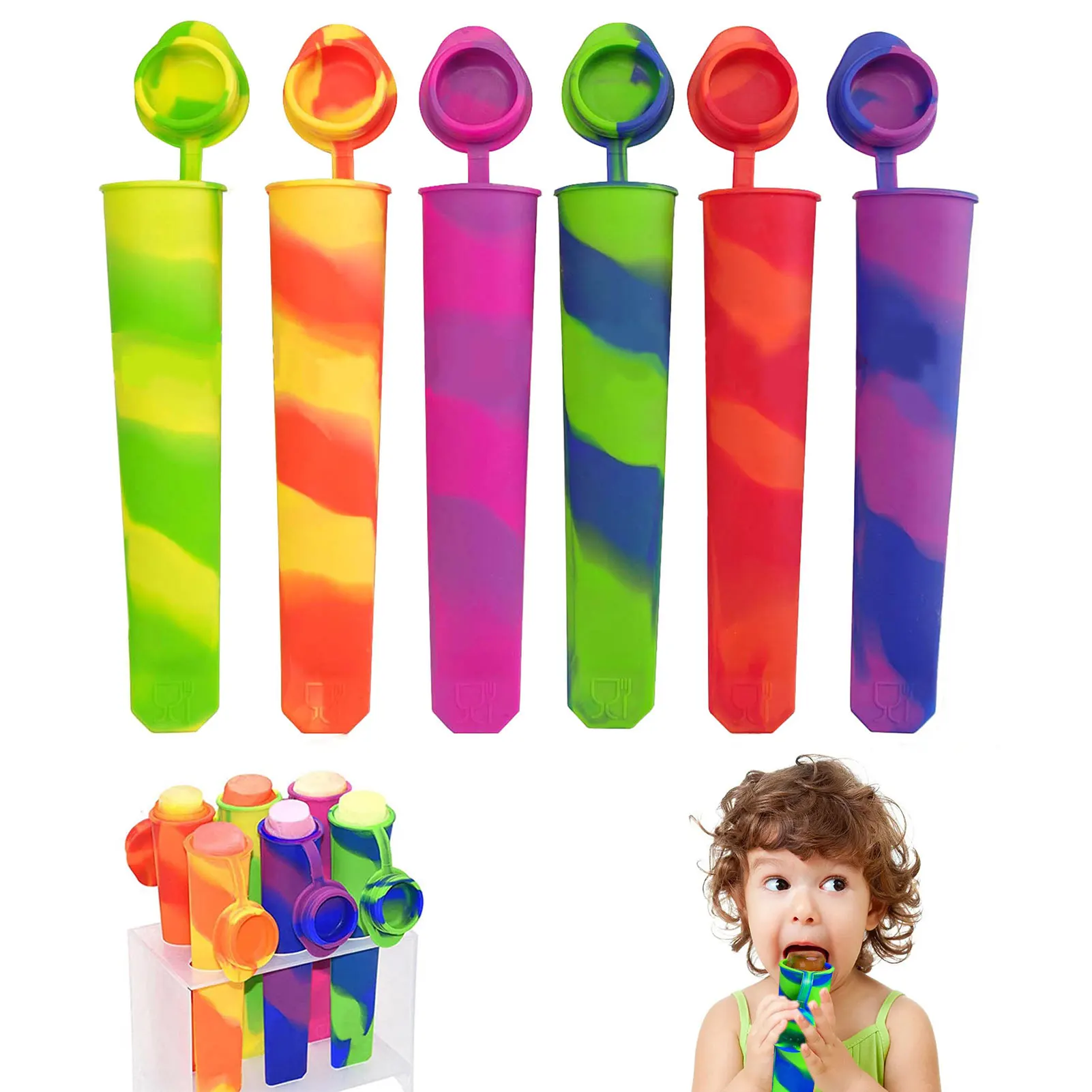 Ice Sicles Molds DIY Frozen Sicle Maker With Attached Lid 6 Pack DIY Frozen Maker With Food Grade Material And Leak-Proof Lid
Ice Sicles Molds DIY Frozen Sicle Maker With Attached Lid 6 Pack DIY Frozen Maker With Food Grade Material And Leak-Proof Lid